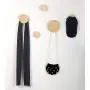 Wall Hooks Coat Hooks 5Pcs Dots Hook Door Hanger Hook For The Wall,Living Room,Bathroom,Home Decor.(Natural Wood)