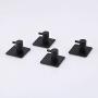 Kes Self Adhesive Hooks Rail Stainless Steel 1-Hook Rack Bath Towel Hook Sticky Bathroom Kitchen Towel Multi Hanger Matte Black 4 PCS, A7060-BK-P4