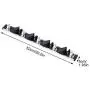 Togu Mop and Broom Holder Wall Mounted 4 Position Storage Rack with 5 Aluminum Hooks Holds up to 9 Tools Utility Weatherproof Holder for Garage Storage Systems Broom Organizer,Black Togu Mop and Broom Holder Wall Mounted 4 Position Storage Rack with 5 Aluminum Hooks Holds up to 9 Tools Utility Weatherproof Holder for Garage Storage Systems Broom Organizer,Black