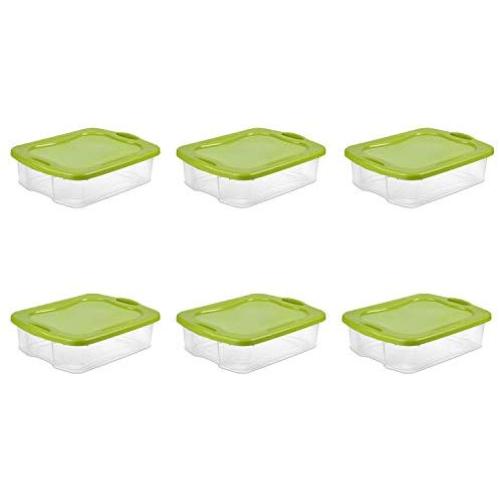 STERILITE Sterilite 35 Qt./33 L Latching Storage Bin, Lime Green