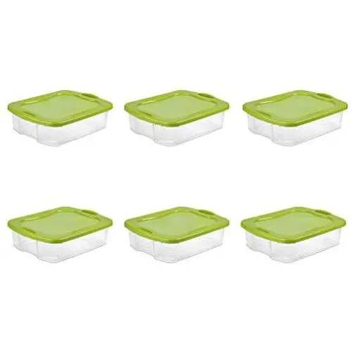 STERILITE Sterilite 35 Qt./33 L Latching Storage Bin, Lime Green STERILITE Sterilite 35 Qt./33 L Latching Storage Bin, Lime Green