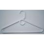 Strong Extra Heavy Adult Plastic Tube Hangers - White - 9 Ct