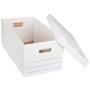 AmazonBasics Medium Duty Storage Filing Boxes with Lid - Pack of 12, Letter / Legal Size