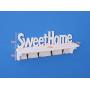 URBeauty Creative Wooden Wall Mounted Storage Organizer Wall Decor Hanger Decoration Tools for Hat Clothes Keys 47157cm Sweet Home Sign