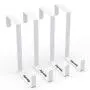 Over The Door Hook Fitting Two Sized Doors, from Unjumbly - 4 Pack - Sturdy Metal Reversible Over Door Hooks (White) Over The Door Hook Fitting Two Sized Doors, from Unjumbly - 4 Pack - Sturdy Metal Reversible Over Door Hooks (White)