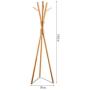 Coat Rack Hanger Clothes Hook Hanging Clothes Rack, Wood Color, 50cm50cm195cm Haiming (Color : Wood Color)