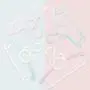 FU LIAN Childrens Hangers, Travel Hangers, 10 Pieces, Clothes, Pants, Baby Dresses, Suitable for Children, Plastic Baby Hangers, Retractable Rotating Clothes, Pink, Blue