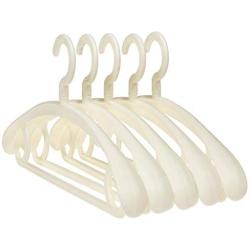 Yuqianjin Hangers Plastic, Space Saving Clothes Hangers, Plastic Seamless Hanger Home Hanging Clothes Rack (5 Pack) (Color : White)