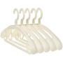 Yuqianjin Hangers Plastic, Space Saving Clothes Hangers, Plastic Seamless Hanger Home Hanging Clothes Rack (5 Pack) (Color : White)
