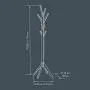 Angels home Simple Clothes Rack Floor Hanger Modern Coat Stand Wood Clothes Tree Nordic Bedroom Living Room Hall Entryway Office Hat Coat Rack