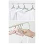 Doxishruky Travel Hangers, Pack of 6 Mini Portable Folding Travel Clothes Hangers, Non-Slip Standard Windproof Coats/Jackets/Shirts/Skirts/Socks Hangers, Clothes Drying Rack for Travel