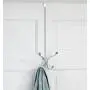 mDesign Metal Modern Long Easy Reach Over The Door Storage Organizer Rack - Hang Coats, Hoodies, Jackets, Hats, Scarves, Purses, Leashes, Towels, Robes, Clothing - 17" Tall, 4 Hooks - 2 Pack - Chrome mDesign Metal Modern Long Easy Reach Over The Door Storage Organizer Rack - Hang Coats, Hoodies, Jackets, Hats, Scarves, Purses, Leashes, Towels, Robes, Clothing - 17" Tall, 4 Hooks - 2 Pack - Chrome