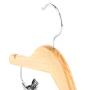 HANGERWORLD 12 Natural Wooden 11.8inch Kids Notched Coat Clothes Garment Hangers Non Slip Adjustable Clips