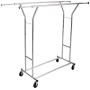 Cypressshop Rolling Commercial Double Rail Clothing Rack Steel Hanging Holder Portable Adjustable Trolley Garment Dryer Clothes Hanger Home Furniture