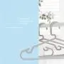 SAASNY Coat Hangers Plastic Hangers,Plastic Coat Hangers,5 Pack Clothes Hangers Thin Plastic Hangers Space Saving Coat Hanger Non Slip Suit Hanger,Grayish White,Dress,Jacket,Heavy Clothes Hangers