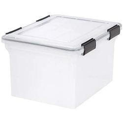 IRIS Letter and Legal Size WEATHERTIGHT File Box, Clear