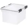 IRIS Letter and Legal Size WEATHERTIGHT File Box, Clear