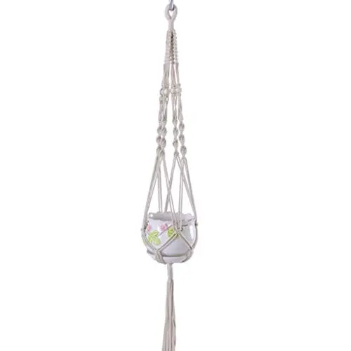 Flosky Macrame Plant Hanger Cotton Rope Indoor Outdoor Hanging Basket Flower Pots Net Flosky Macrame Plant Hanger Cotton Rope Indoor Outdoor Hanging Basket Flower Pots Net