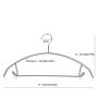 Cocomaya 16.5 Inch Silver Color No Shoulder Bumps Non-Slip Rubber Coating Contour Metal No Bumps Hanger, Sweater Hanger, Suit Hanger with Pants Bar Pack of 10