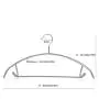 Cocomaya 16.5 Inch Silver Color No Shoulder Bumps Non-Slip Rubber Coating Contour Metal No Bumps Hanger, Sweater Hanger, Suit Hanger with Pants Bar Pack of 10