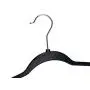 Quality Plastic Non Velvet Non-Flocked Hangers Black Swivel Hook- (50)