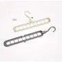9 Holes Space Saver Plastic Magic Hanger Clothes Rack Clothing Hook Closet Organizer Creative Folding Wardrobe Storage Hangers 10pcs Random Color
