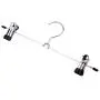 KYCPTNFJ 10pcs Stainless Steel Trousers Rack Clip Metal Anti-Slip Clothespin Wardrobe Pants Clamp Clothes Hanger for Balcony Bathroom