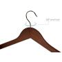 Topline Classic Wood Shirt Hangers - Mahogany Finish (10-Pack)