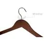 Topline Classic Wood Shirt Hangers - Mahogany Finish (10-Pack)