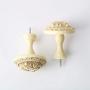 uxcell 2pcs Curtain Tieback Hooks Zinc Alloy Vintage Beige Tassel Drapery Holder Window Holdback Wall Hook Clothes Hanger