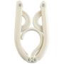 Foldable Portable Clothes Hangers, Non Slip Adult Kid Hangers Solid Color Plastic Travel Household-Beige 8-Pack