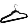 Inveroo 5pcs Black Adult Non-Slip Hangers Flocked Velvet Clothes Coat Trouser Wardrobe Inveroo 5pcs Black Adult Non-Slip Hangers Flocked Velvet Clothes Coat Trouser Wardrobe