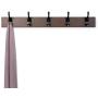 AmazonBasics Wall Mounted Coat Rack, 5 Modern Hooks, Set of 2, Walnut