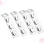 TOPBATHY 4pcs Cascading Clothes Hangers Space Saving Multi Layer Hooks Connection Folding Storage Clothes Rack Hanger