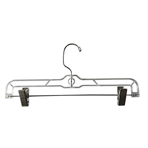 ABO Gear 12 Pack Slack Pant Hangers Shorts Hangers Skirt Hangers with Clips, Clear