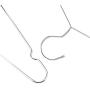 Jetdio 17.7& Stainless Steel Strong Metal Wire Hangers Clothes Hangers, Coat Hanger, Standard Suit Hangers, Ideal for Everyday Use, 30 Pack