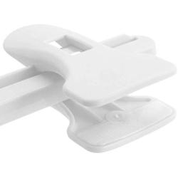 HANGERWORLD 10 White 13.4inch Plastic Coat Clothes Garment Pants Skirt Adjustable Clip Hangers