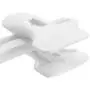 HANGERWORLD 10 White 13.4inch Plastic Coat Clothes Garment Pants Skirt Hangers with Adjustable Clips