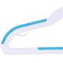 Finnhomy Extra Strong 30 Pack Plastic Hangers for Baby and Kids, Durable Children Clothes Hangers with Non-Slip Pads, Great for Any Baby Clothes, Blue