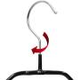 MAWA Reston Lloyd Silhouette 41/FRS, Non-Slip Metal Clothing Hanger with Pant Bar & Hook, Black, Pack of 5