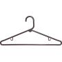The Great American Hanger Company Brown Plastic Tubular Top Hanger with Fixed Bar, Boxes of 36 Space Saving Tube Hangers with Hooks for Hanging Straps