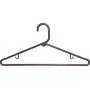 The Great American Hanger Company Brown Plastic Tubular Top Hanger with Fixed Bar, Boxes of 36 Space Saving Tube Hangers with Hooks for Hanging Straps