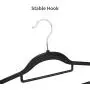 IEOKE Plastic Hangers for Clothes - 30 Pack Lightweight Space Saving Black Clothes Hangers, Heavy Duty Hangers with Notches on Shoulders for Skirts Suits Coats Scarves and Camisole