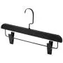 HANXIAODONG Clothes Hangers for Skirt Suit Coat Pack of 10 High-Grade Wooden Pants Hangers with Metal Clips Grip Clip Pants Hanger Smooth Finish Solid Wood Jeans Skirt Hanger Clip Hanger for Pant