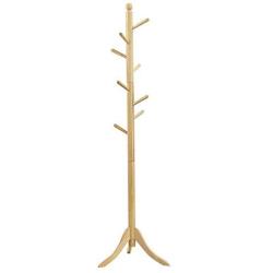 ZHHL Free-Standing Coat Racks，Solid Wood Clothes Stand Hangers Floor-Standing 8 Hooks Bedroom Clothes Rack Bag Rack Hat Holder Scarf Rack Corner (Color : C)