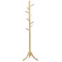 ZHHL Free-Standing Coat Racks，Solid Wood Clothes Stand Hangers Floor-Standing 8 Hooks Bedroom Clothes Rack Bag Rack Hat Holder Scarf Rack Corner (Color : C)