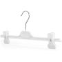 HANGERWORLD 20 Black 13.7inch Plastic Coat Clothes Garment Pants Skirt Hangers Adjustable Clips