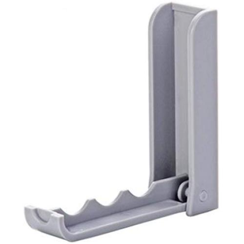 YJYdada Folding Door Back Space Saving Clothes Hanger Hook Rack for Bathroom Bedroom (Gray)