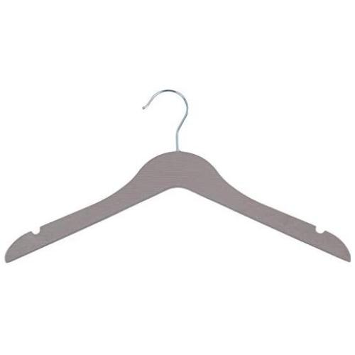 SAASNY Standard Plastic Hangers,25 Dark Grey 38cm Plastic Non Slip 2 Notched Clothes Coat Garment Top Dress Hangers for Drying and Storage