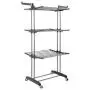 ZQKJLH 3 Layers Portable Practical Clothes Dryer Drying Rack Cloth Hanger Storage Grey Foldable for Easy Storage ? Indoor and Outdoor Rust Proof ZQKJLH 3 Layers Portable Practical Clothes Dryer Drying Rack Cloth Hanger Storage Grey Foldable for Easy Storage ? Indoor and Outdoor Rust Proof